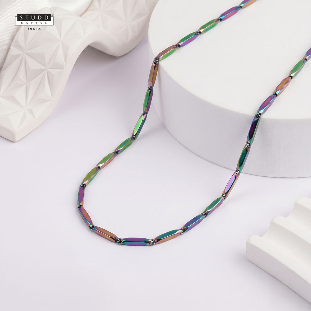 Multi-Coloured Rice Chain 3MM | YASHVIJEWELLERY