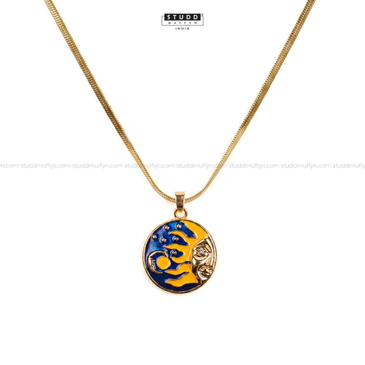 Radiant Surya Crystal Pendant - 24K Gold Plated