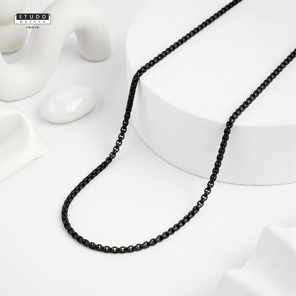 Black Boxer Chain – Urban Luxe Finish | YASHVIJEWELLERY