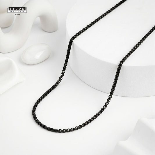 Black Boxer Chain – Urban Luxe Finish | YASHVIJEWELLERY