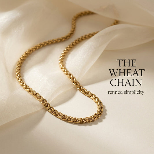 GOLDEN Wheat Chain - 24k Gold Toned | YASHVIJEWELLERY