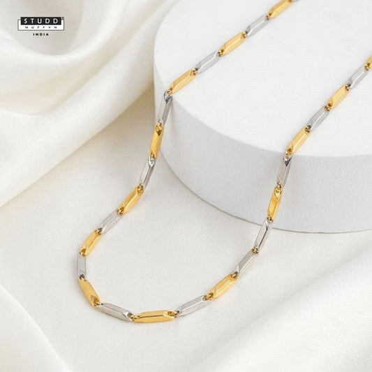 Gold and Silver Rice Chain 3MM | YASHVIJEWELLERY