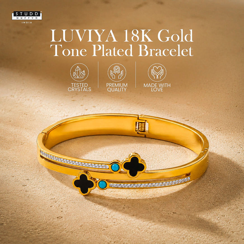 YASHVIJEWELLERY LUVIYA 18K Gold Tone Plated Bracelet