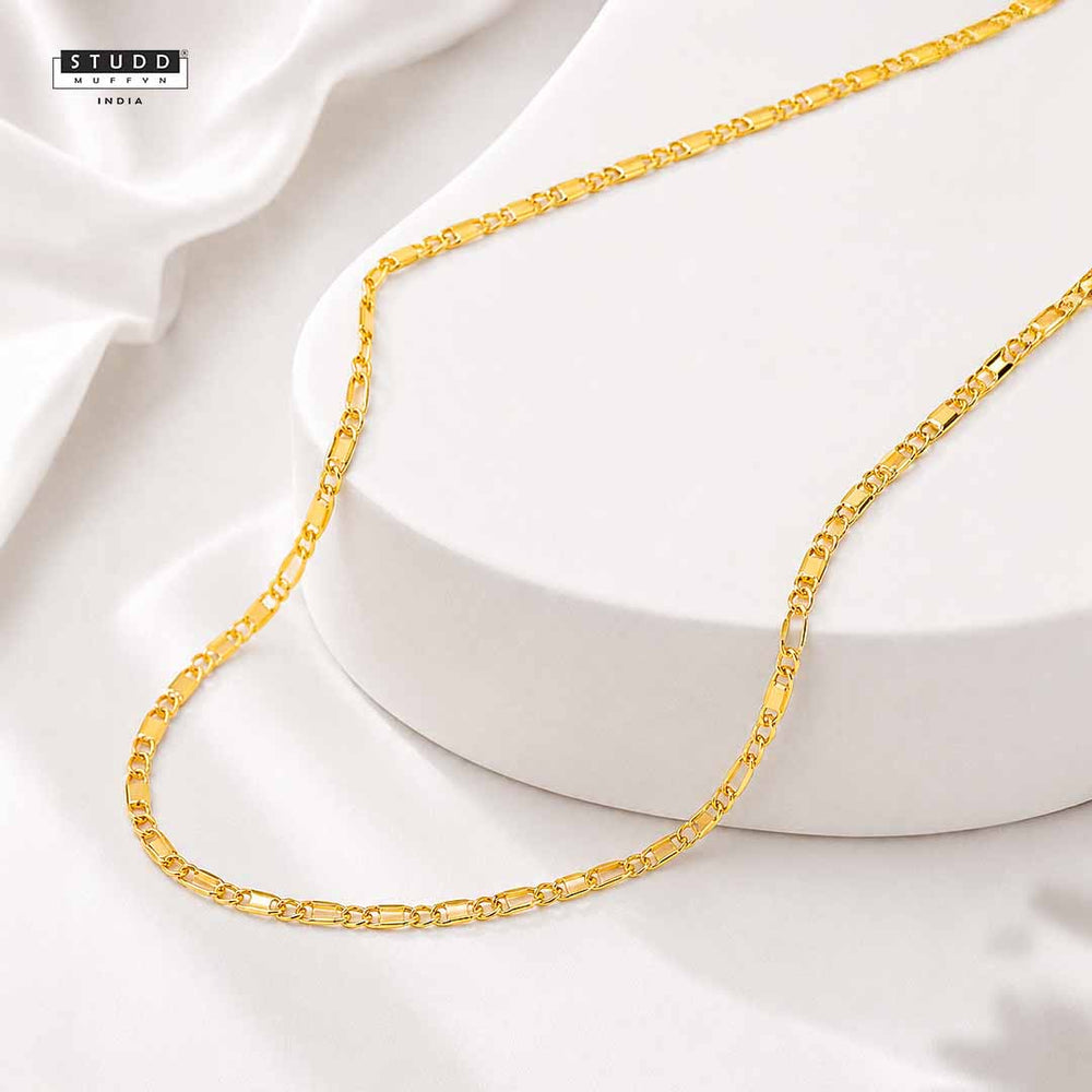 Golden Link Chain - 24K Gold Plated | YASHVIJEWELLERY
