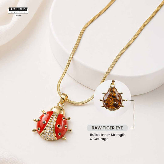 Lucky Ladybug Pendant - 24K Gold Plated