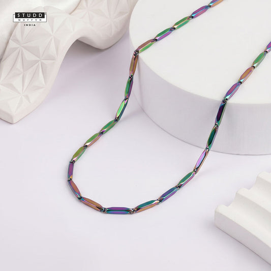 Multi-Coloured Rice Chain 3MM | YASHVIJEWELLERY