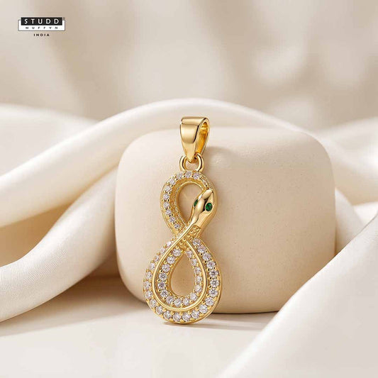 Revival Venom Loop Pendant - 24K Gold Toned