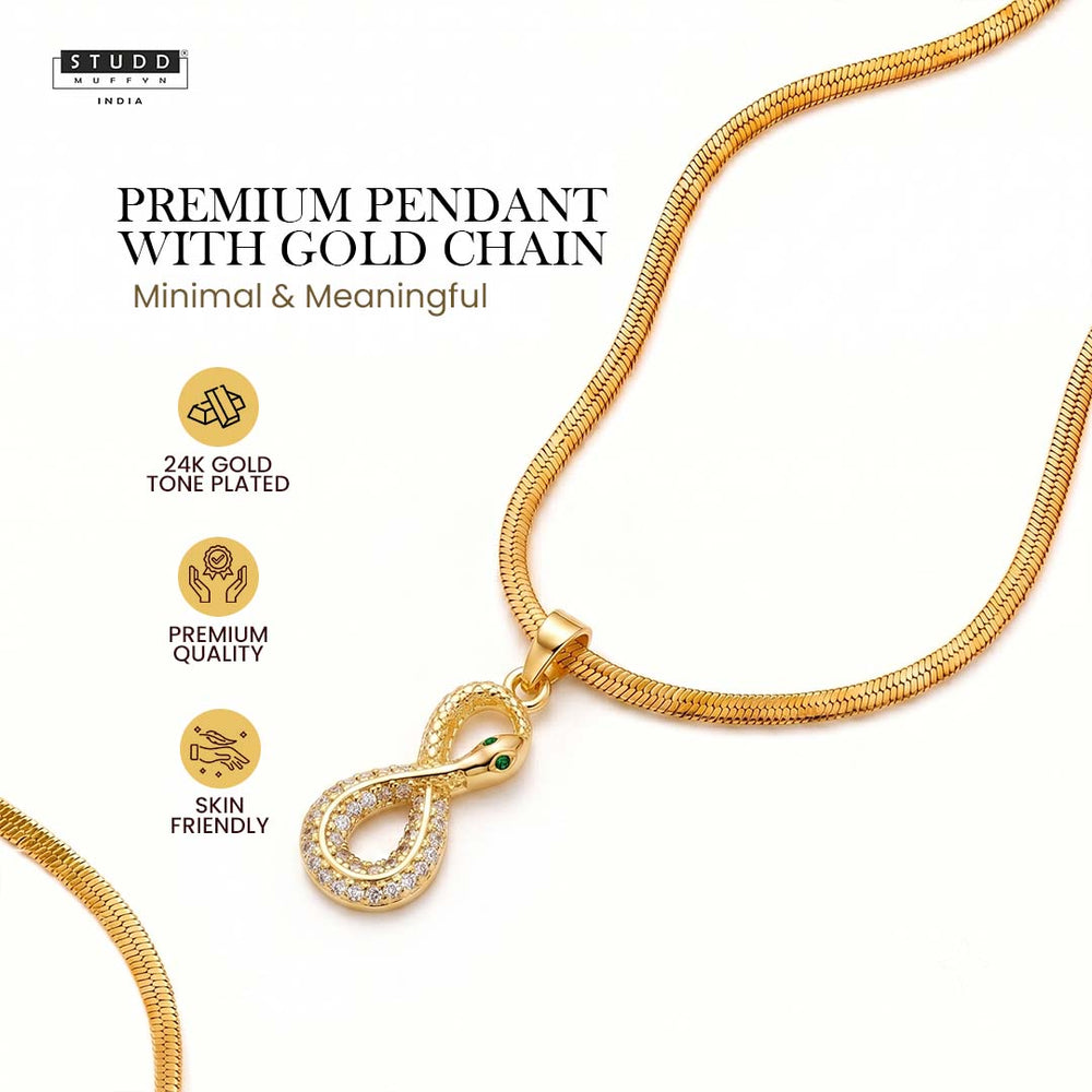 Revival Venom Loop Pendant - 24K Gold Plated