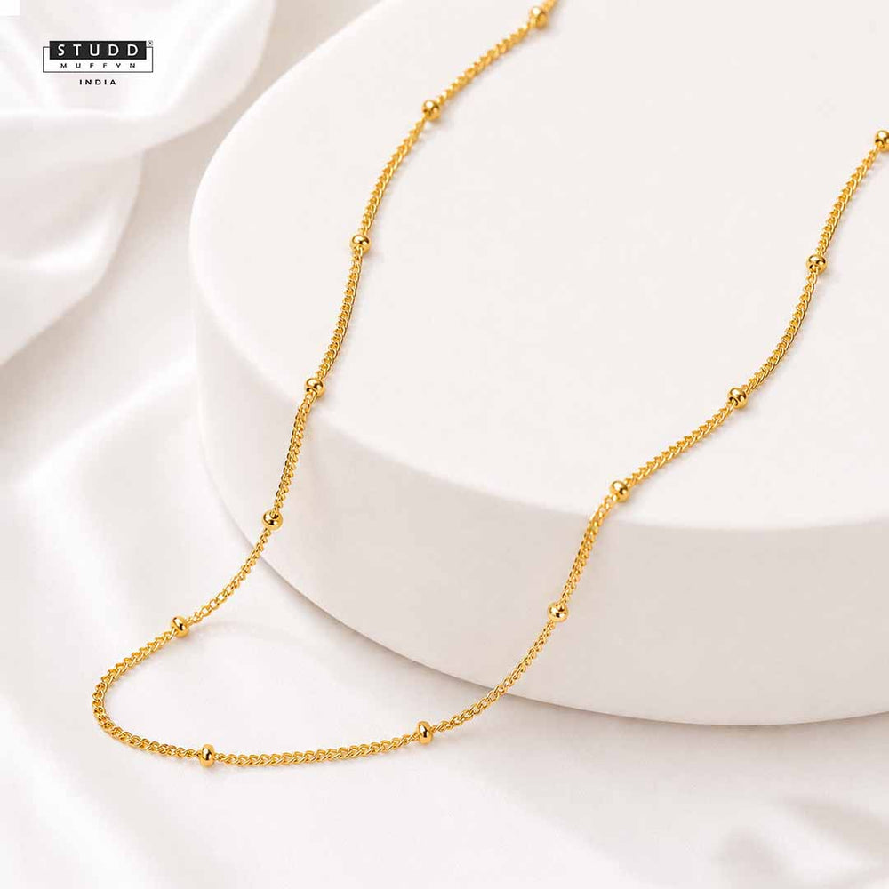 Golden Satellite Chain - 24K Gold Plated | YASHVIJEWELLERY