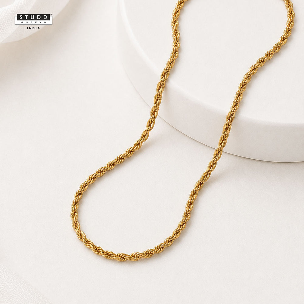Signature Gold-Toned Rope Chain | YASHVIJEWELLERY