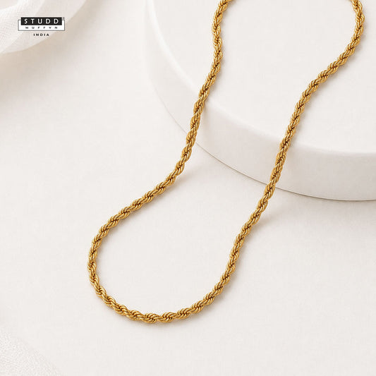 Signature Gold-Toned Rope Chain | YASHVIJEWELLERY