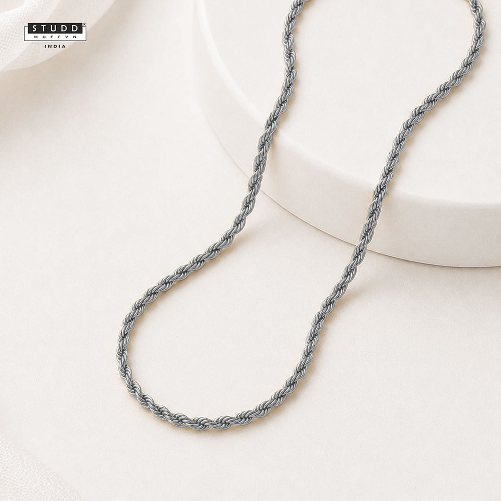 Signature Silver Rope Chain [ 55cm ] | YASHVIJEWELLERY