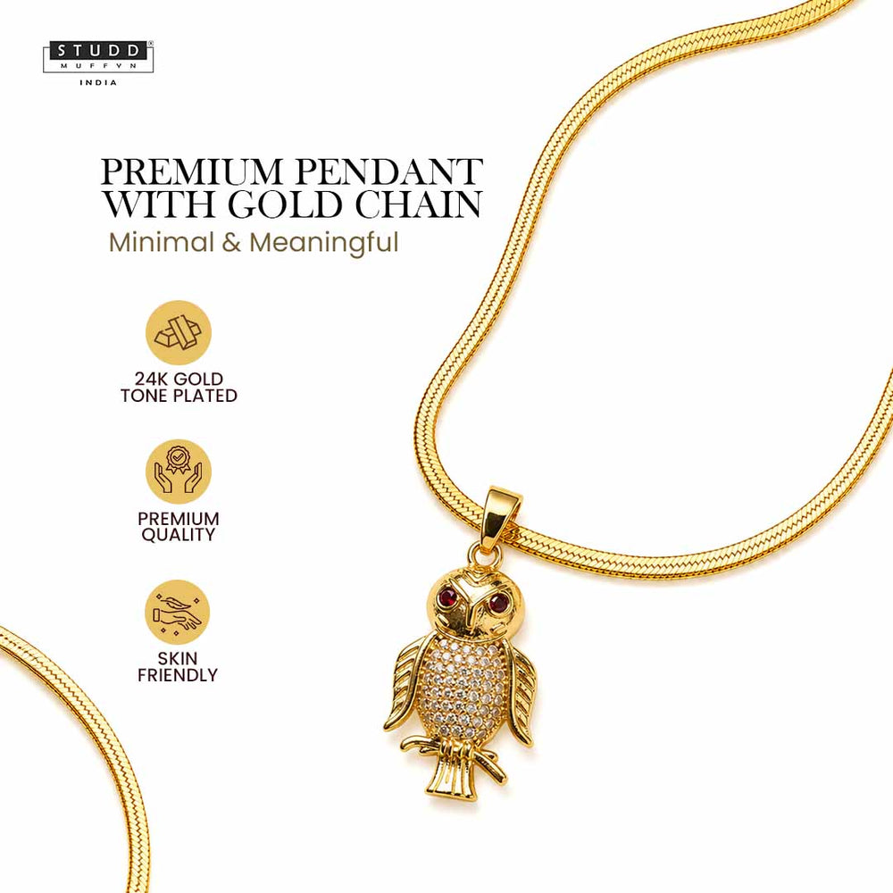 The Protection OWL pendant - 24K Gold Plated